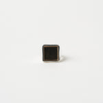 The Nina Flat Signet Ring in Smoky Quartz