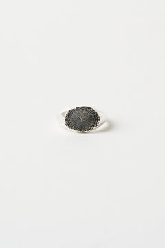The Chaos Sunburst Oval Signet in Sterling Silver