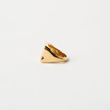 The Chaos Sunburst Square Signet in Gold