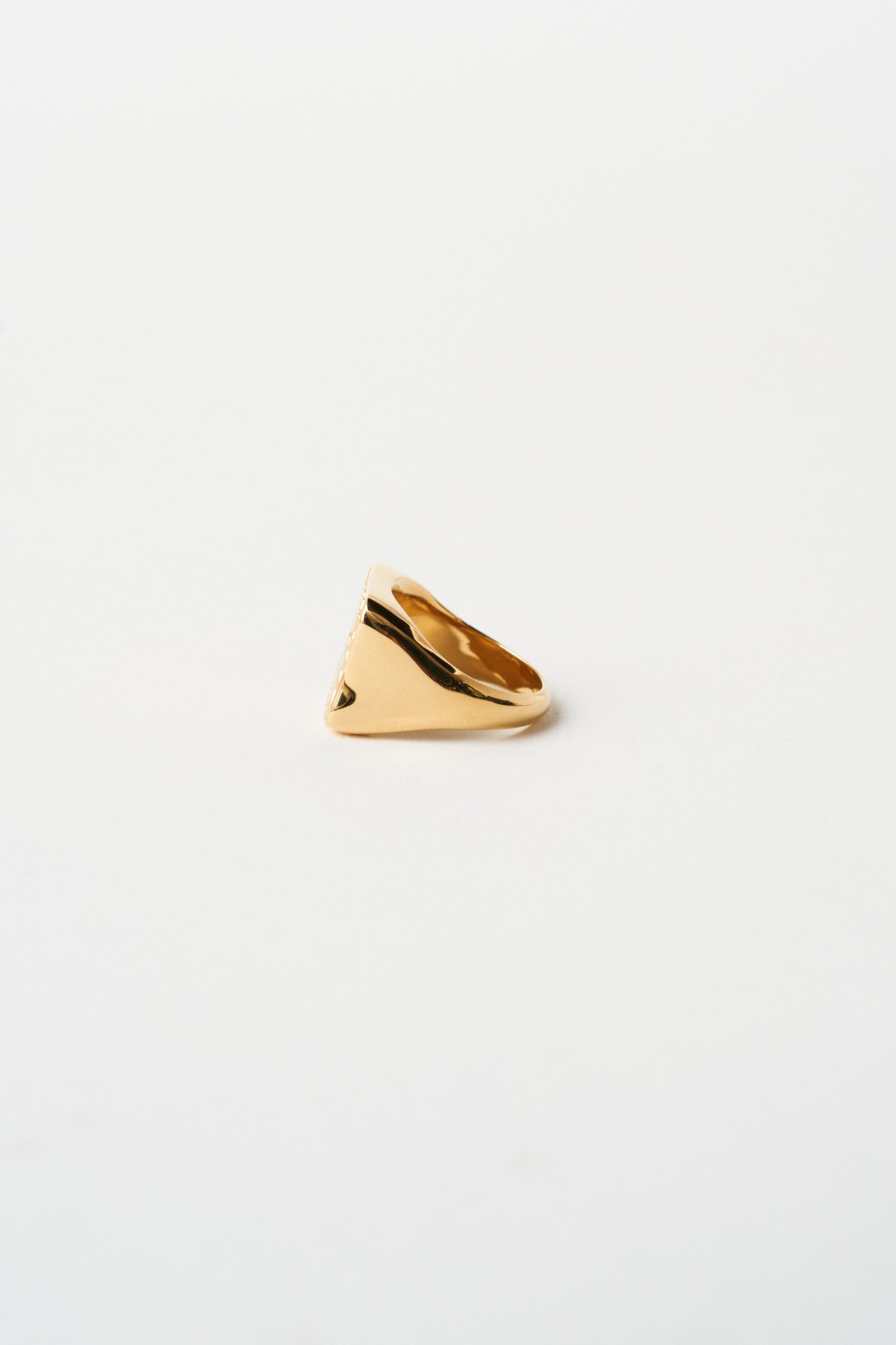 The Chaos Sunburst Square Signet in Gold