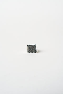 The Chaos Sunburst Square Signet in Sterling Silver