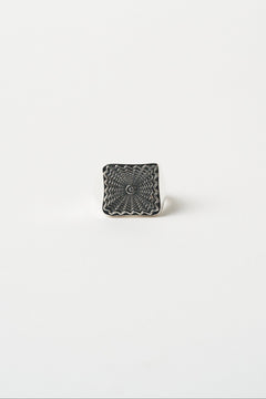 The Chaos Sunburst Square Signet in Sterling Silver