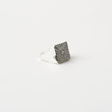 The Chaos Sunburst Square Signet in Sterling Silver