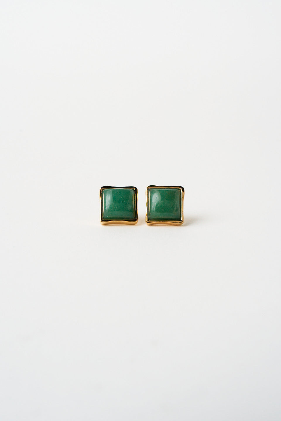 Cufflink Stud Earring Large Aventurine