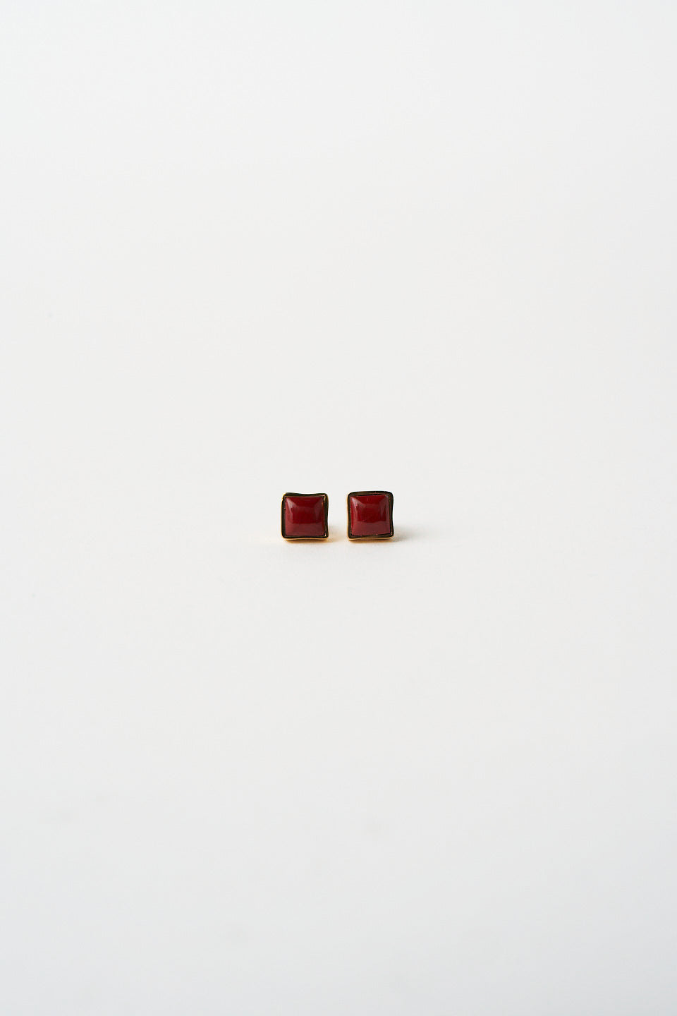 Cufflink Stud Earring Small Jasper