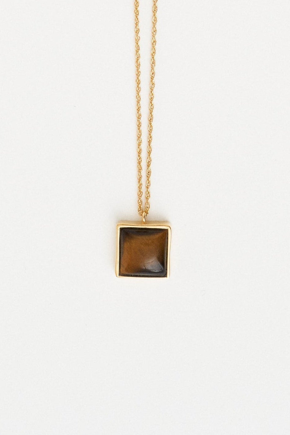 The Gemma Pendant Necklace in Tiger's Eye