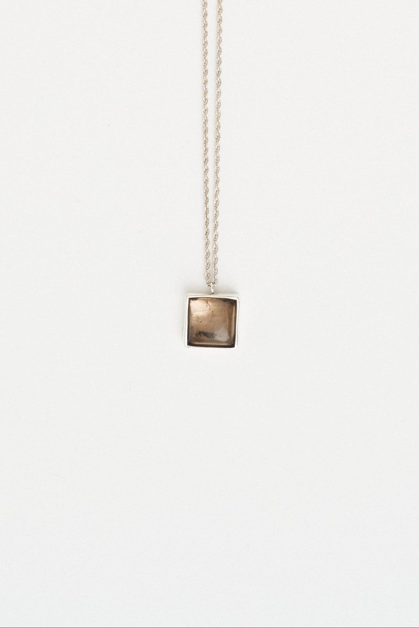 The Gemma Pendant Necklace in Smoky Quartz