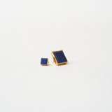 The Cufflink Stud Earring - Small in Blue Aventurine