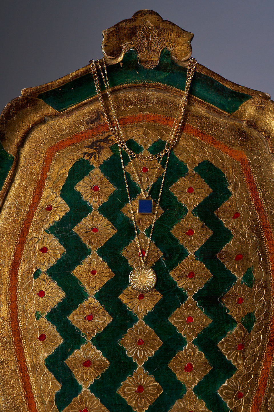 The Hilma Pendant Necklace in Blue Aventurine