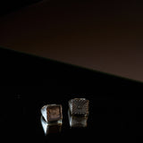 The Chaos Sunburst Square Signet in Sterling Silver