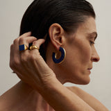 The Stone Hoop in Blue Aventurine