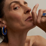 The Stone Hoop in Blue Aventurine