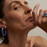 The Stone Hoop in Blue Aventurine