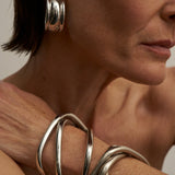 The Vera Hoop Earring in Sterling Silver