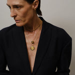 The Cabochon Gem Necklace in Tiger's Eye