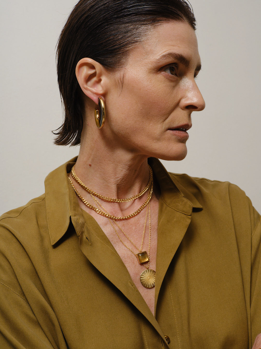 The Flat Hoop in Tiger's Eye