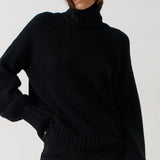 The Balloon Sleeve Sweater in Black