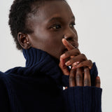 The Balloon Sleeve Sweater in Navy