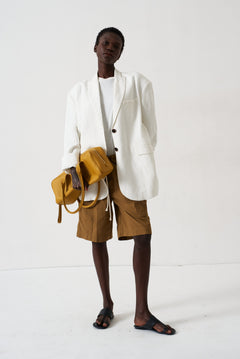 The Linen Oversized Blazer in White