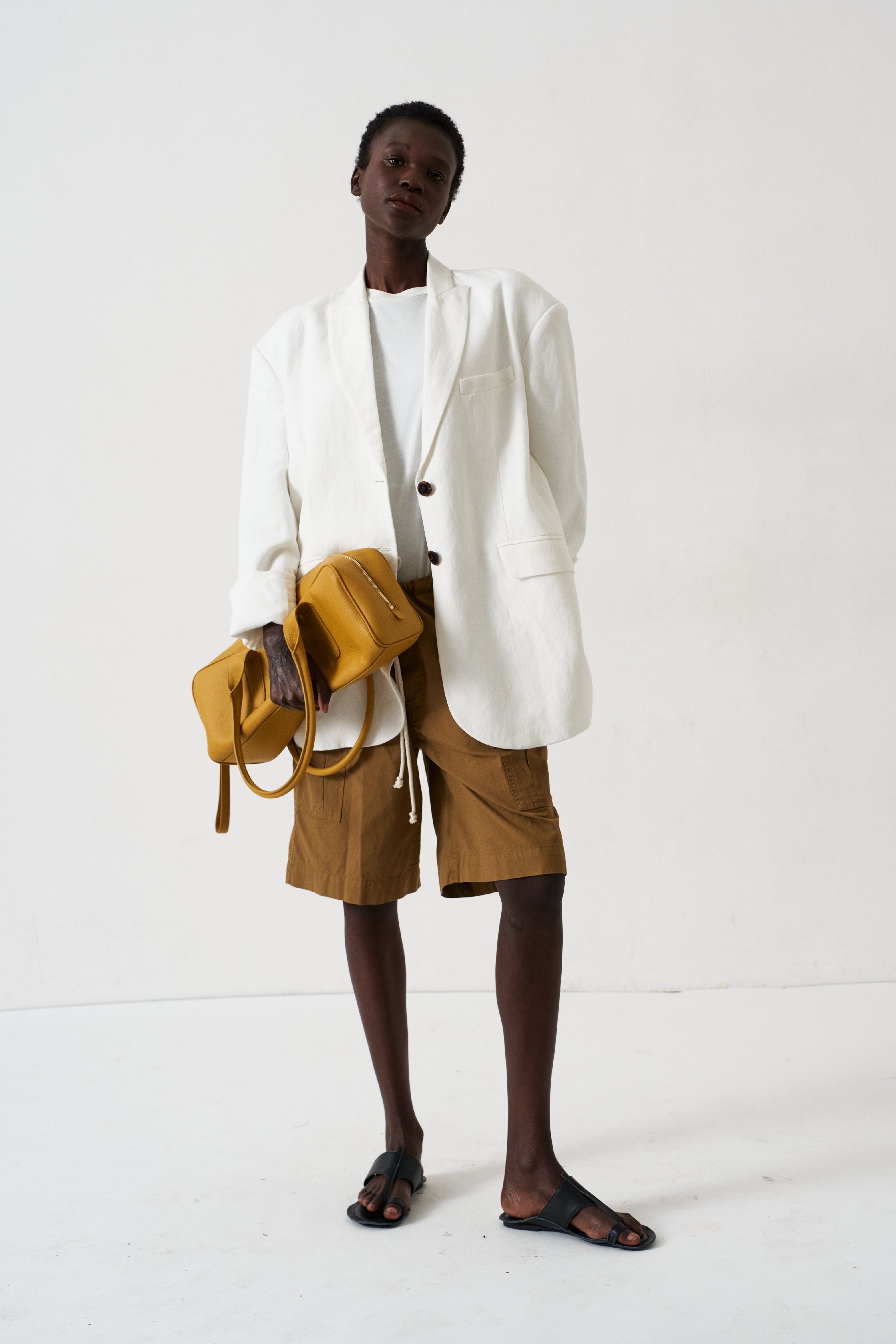 The Linen Oversized Blazer in White