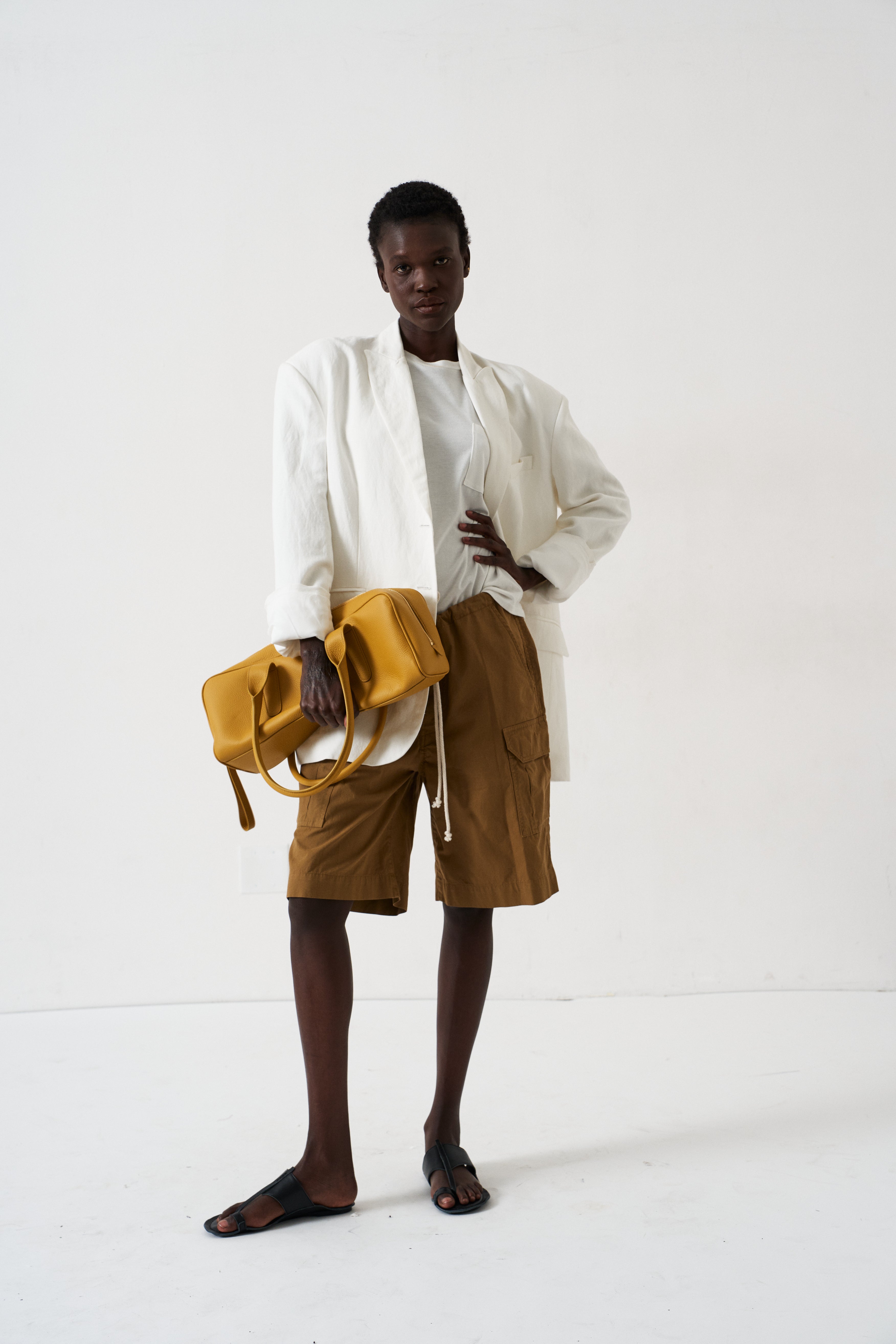The Linen Oversized Blazer in White