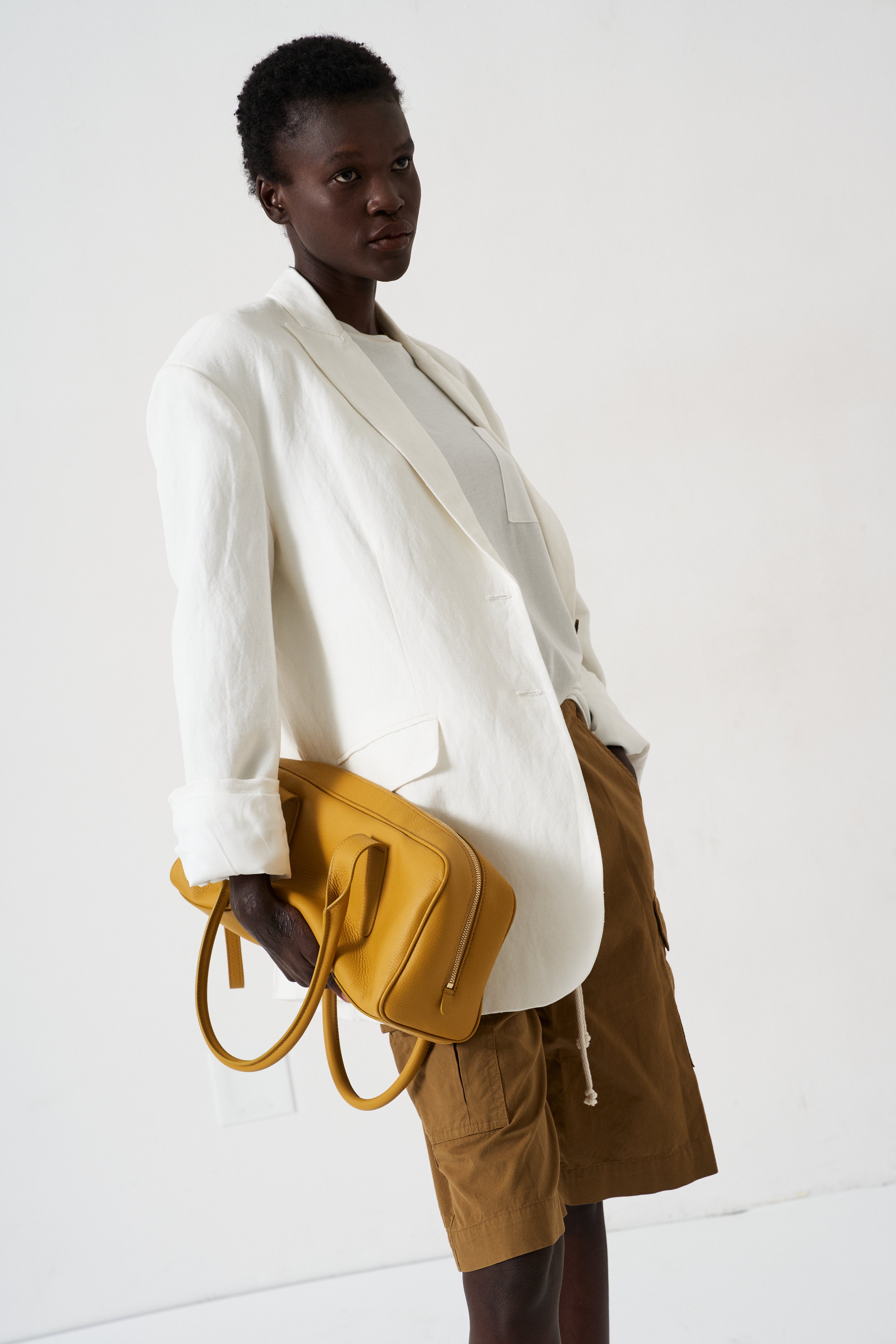 The Linen Oversized Blazer in White