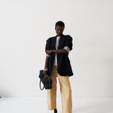 The Linen Oversized Blazer in Navy