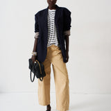 The Linen Oversized Blazer in Navy