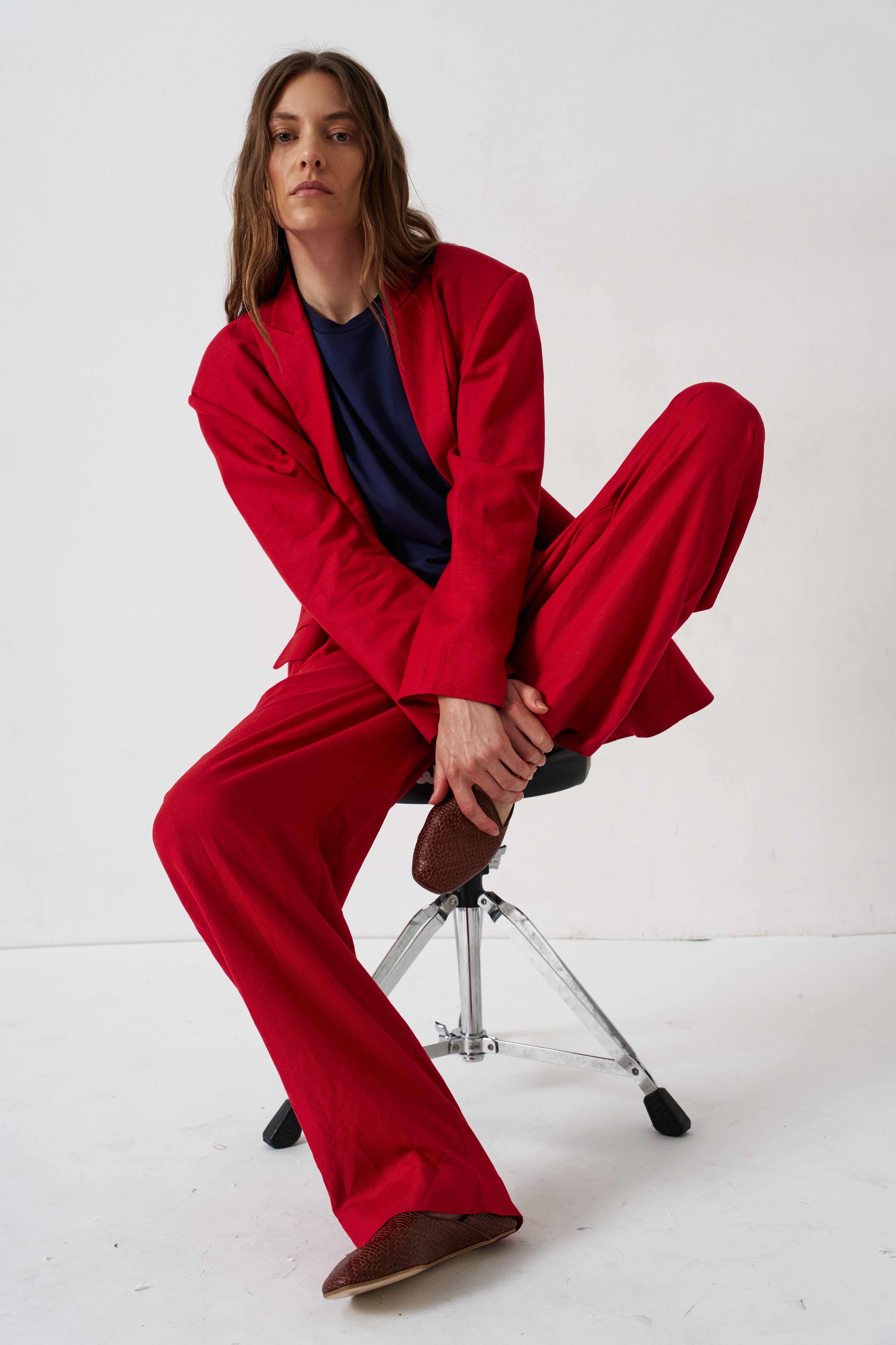 The Tapered Trouser in Red