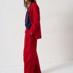 The Linen Oversized Blazer in Red
