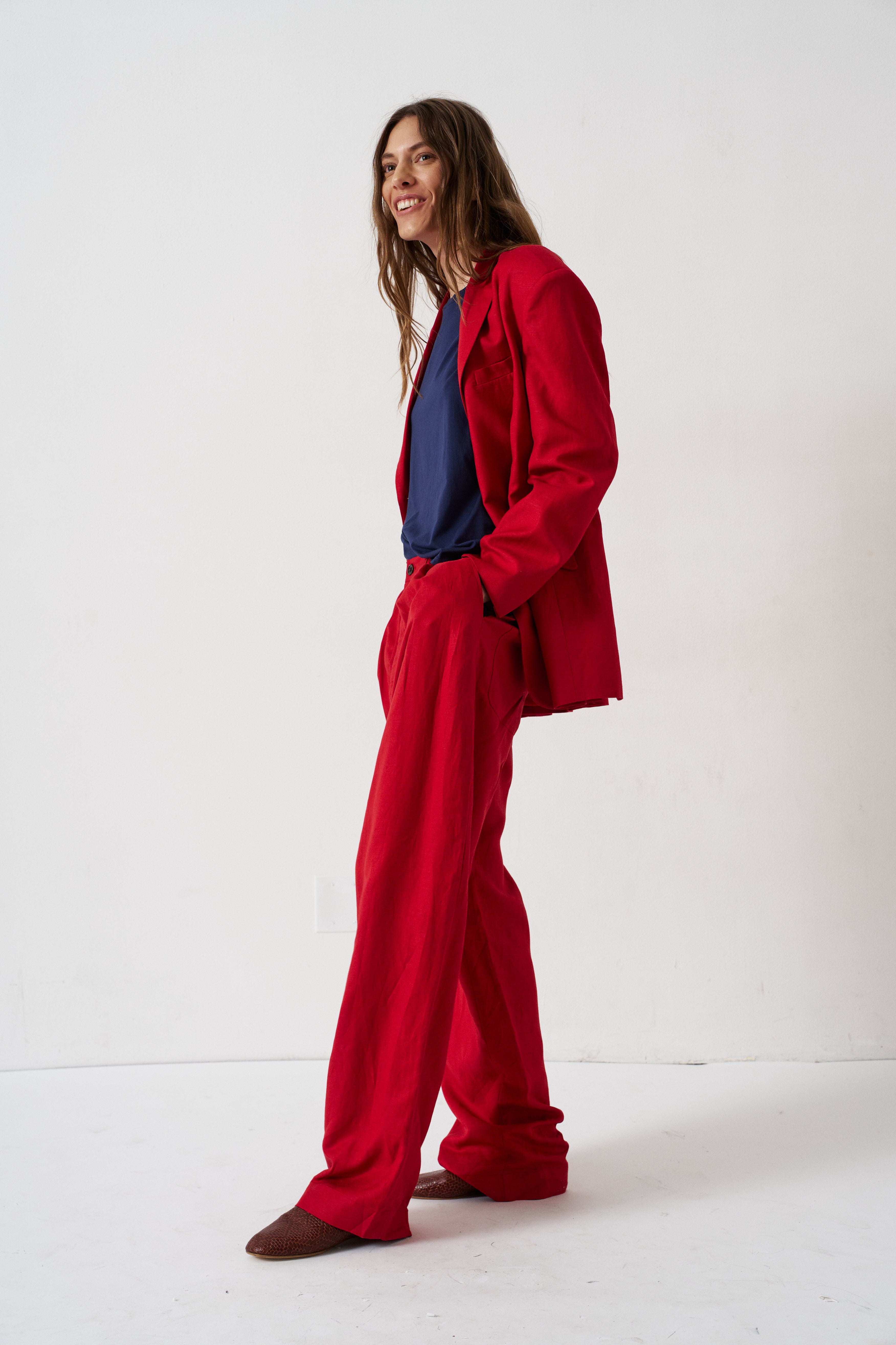 The Tapered Trouser in Red