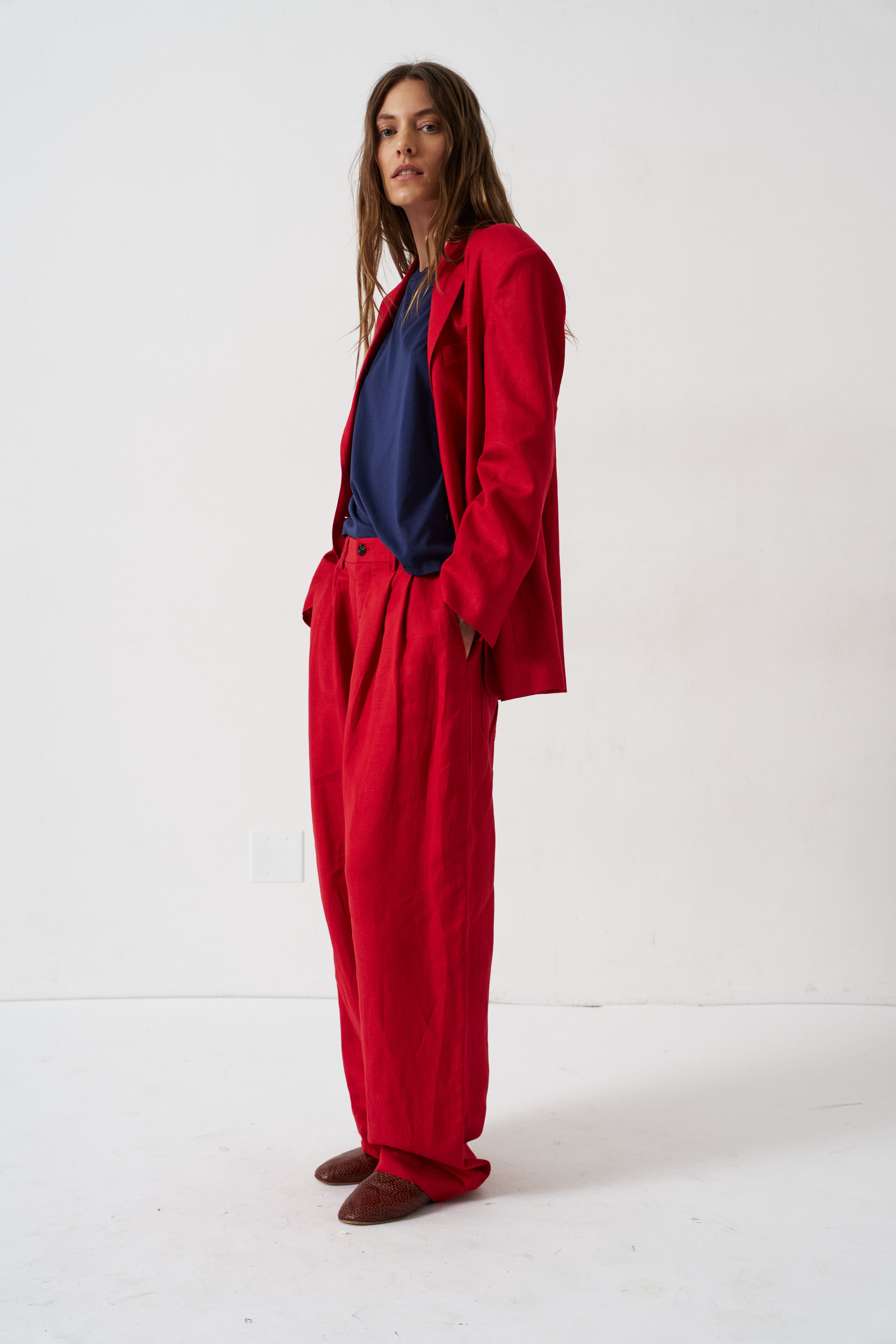 The Tapered Trouser in Red