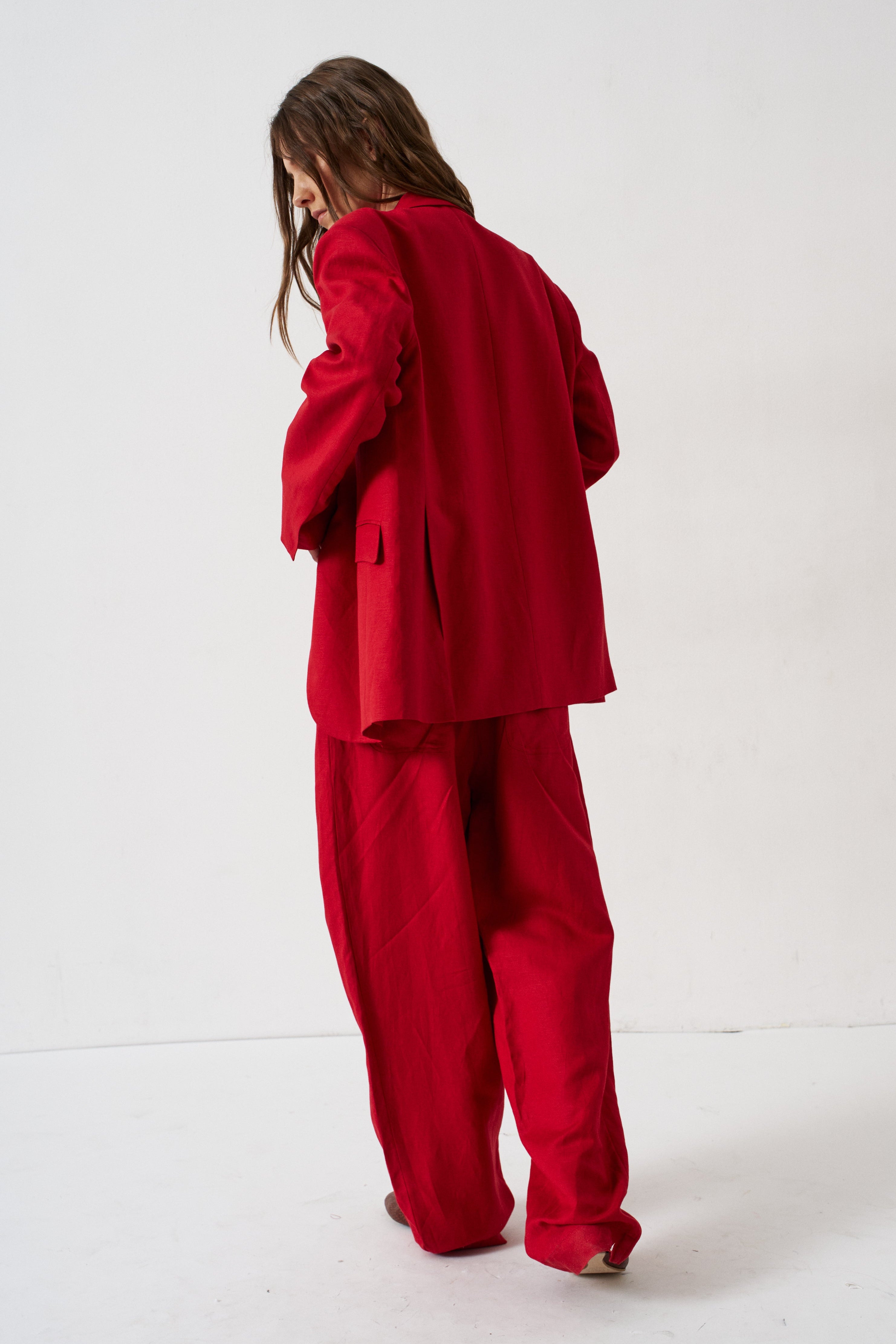 The Tapered Trouser in Red