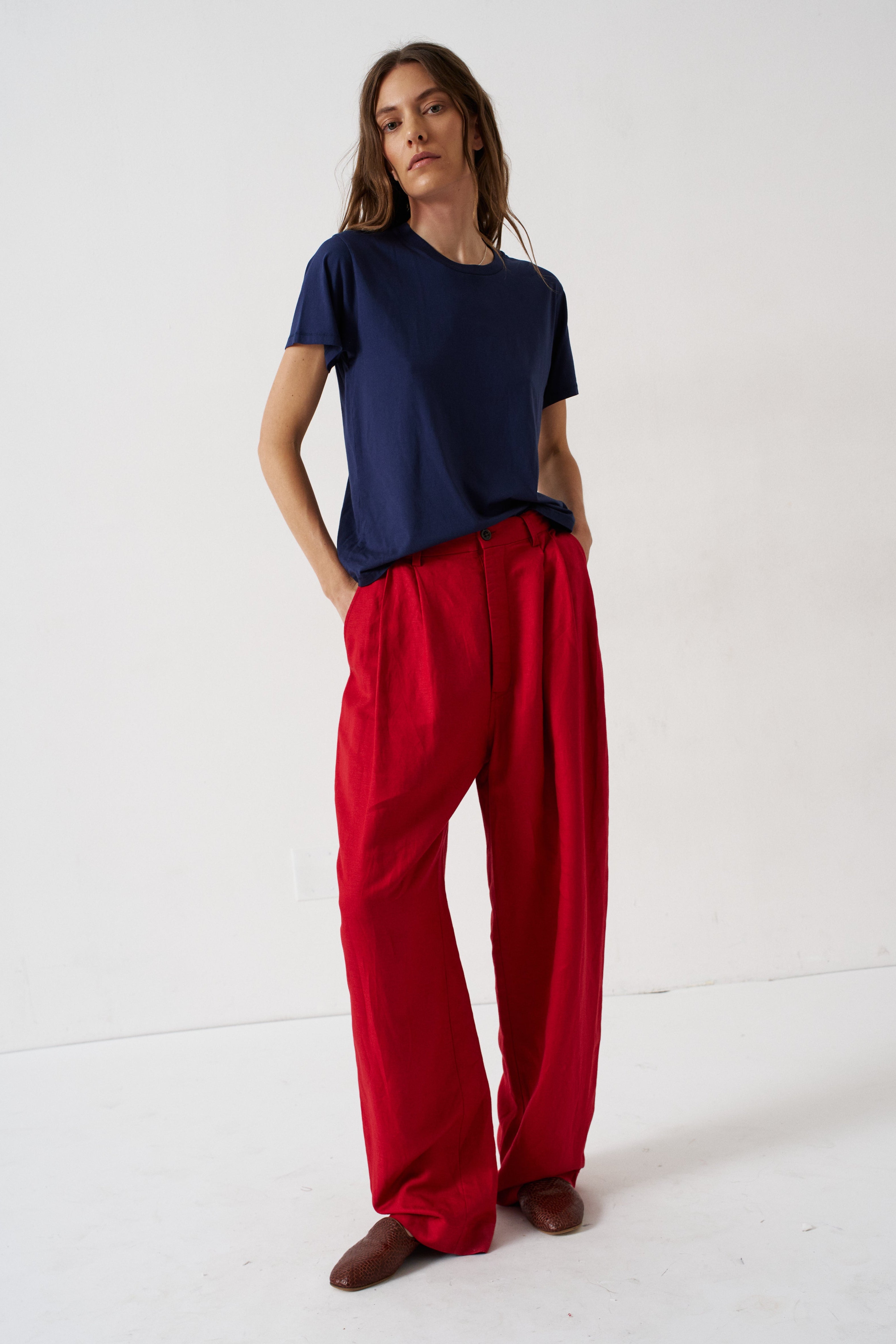 The Tapered Trouser in Red