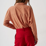 The Cotton Essential Shirt in Dusty Peach