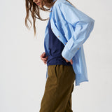The Weekend Shirt in Teal Stripe