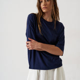 The Boxy Tee in Navy