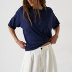 The Boxy Tee in Navy