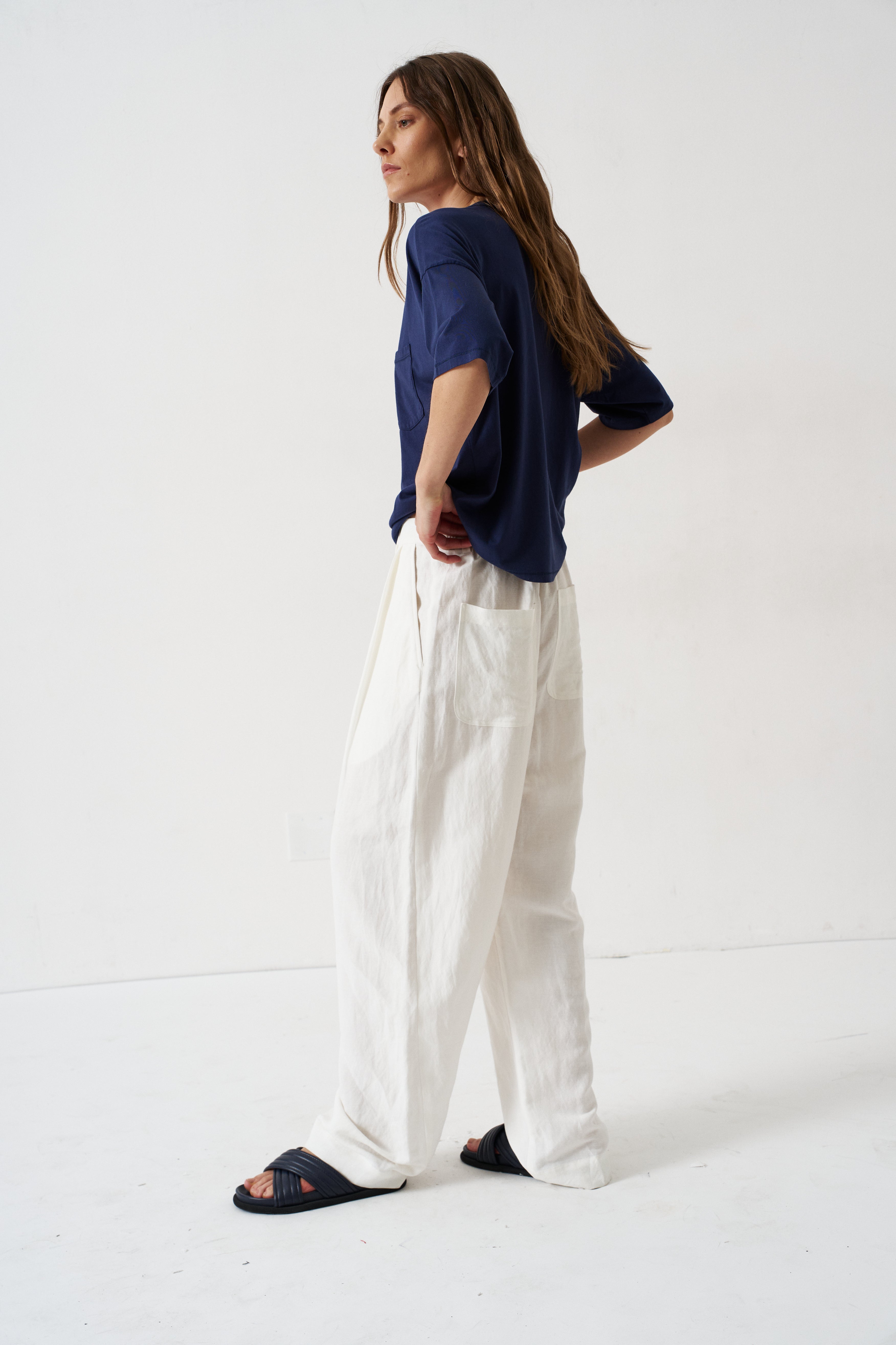 The Boxy Tee in Navy