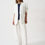 The Linen Oversized Blazer in White
