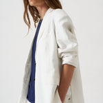 The Linen Oversized Blazer in White