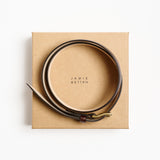 The Slim Bar Belt in Oxblood Croc