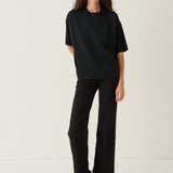 The Cotton Draped Tee in Black