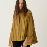 The Editor Shirt in Goldenrod Stripe