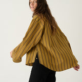 The Editor Shirt in Goldenrod Stripe