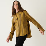 The Editor Shirt in Goldenrod Stripe