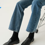 Solid Crew Socks in Black