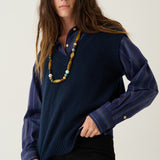The Weekend Shirt in Royal Stripe