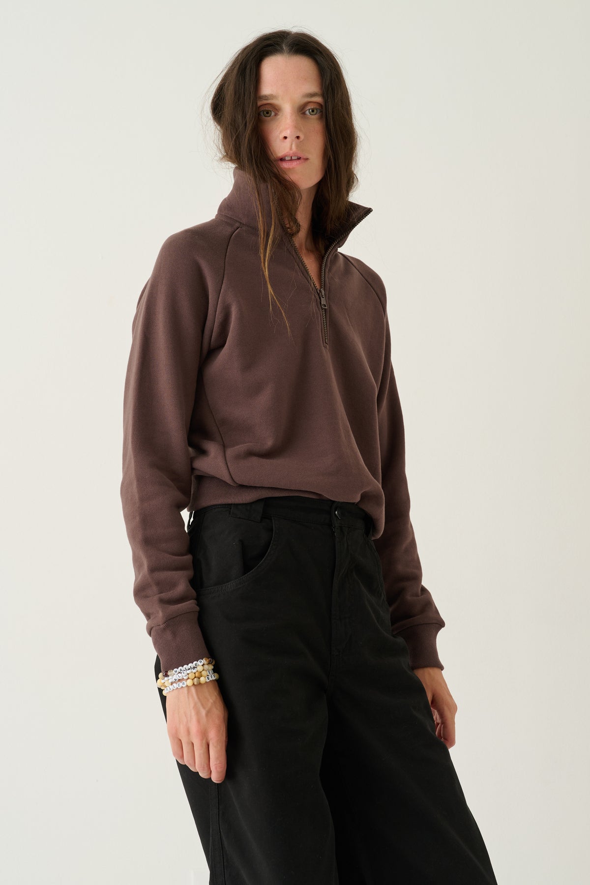 The Quarter Zip in Brown