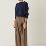 The Triple Pleat Trouser in Houndstooth